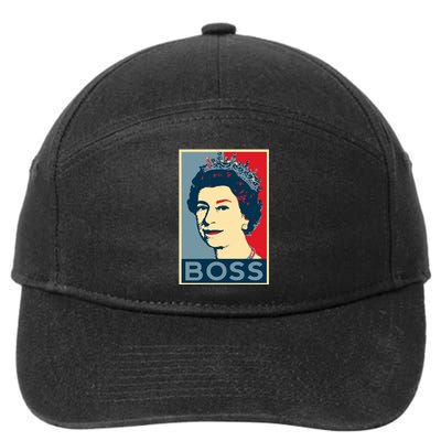 Boss Queen Elizabeth Retro Vintage 7-Panel Snapback Hat