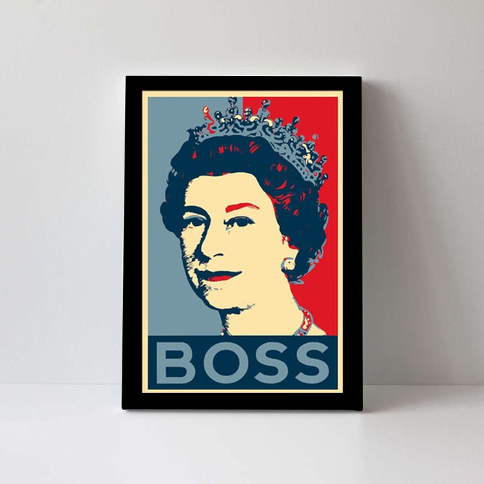 Boss Queen Elizabeth Retro Vintage Canvas