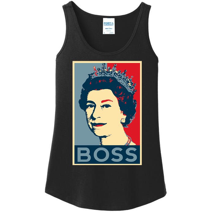 Boss Queen Elizabeth Retro Vintage Ladies Essential Tank