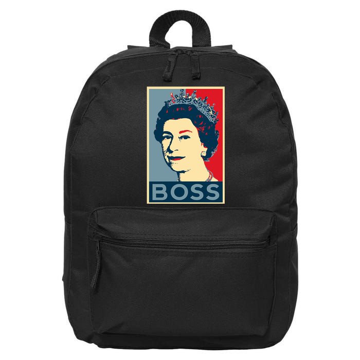 Boss Queen Elizabeth Retro Vintage 16 in Basic Backpack