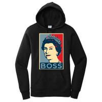 Boss Queen Elizabeth Retro Vintage Women's Pullover Hoodie