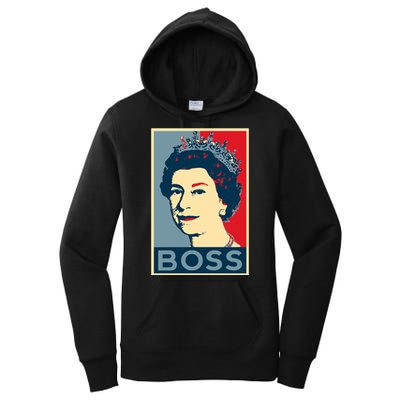 Boss Queen Elizabeth Retro Vintage Women's Pullover Hoodie