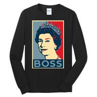 Boss Queen Elizabeth Retro Vintage Tall Long Sleeve T-Shirt