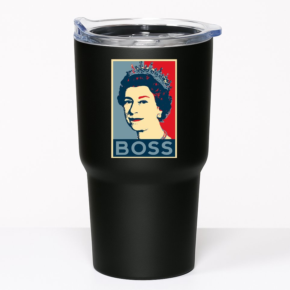Boss Queen Elizabeth Retro Vintage Tumbler