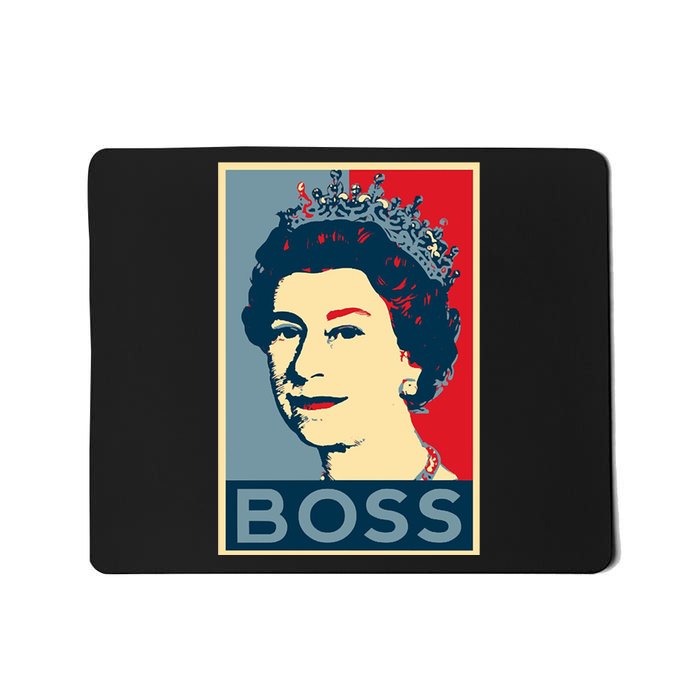 Boss Queen Elizabeth Retro Vintage Mousepad