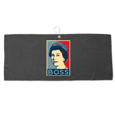 Boss Queen Elizabeth Retro Vintage Large Microfiber Waffle Golf Towel