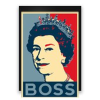 Boss Queen Elizabeth Retro Vintage Poster