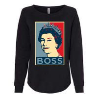 Boss Queen Elizabeth Retro Vintage Womens California Wash Sweatshirt