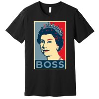 Boss Queen Elizabeth Retro Vintage Premium T-Shirt