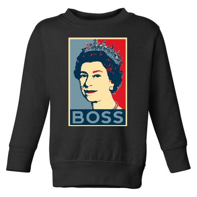 Boss Queen Elizabeth Retro Vintage Toddler Sweatshirt