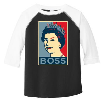 Boss Queen Elizabeth Retro Vintage Toddler Fine Jersey T-Shirt