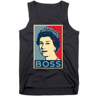 Boss Queen Elizabeth Retro Vintage Tank Top