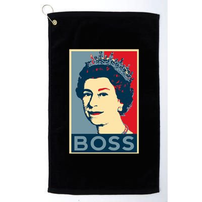 Boss Queen Elizabeth Retro Vintage Platinum Collection Golf Towel