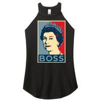 Boss Queen Elizabeth Retro Vintage Women's Perfect Tri Rocker Tank