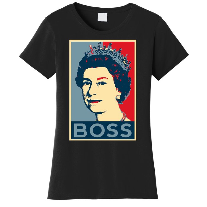 Boss Queen Elizabeth Retro Vintage Women's T-Shirt