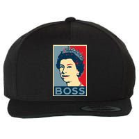 Boss Queen Elizabeth Retro Vintage Wool Snapback Cap