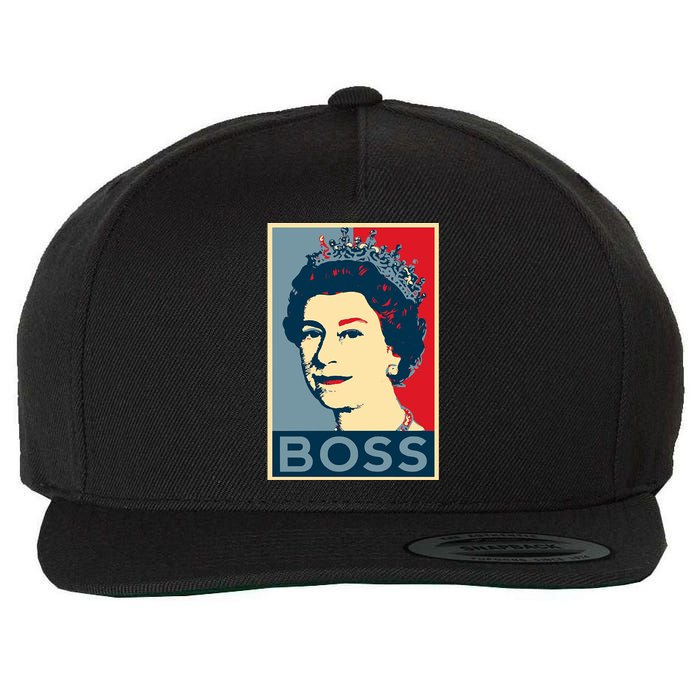 Boss Queen Elizabeth Retro Vintage Wool Snapback Cap