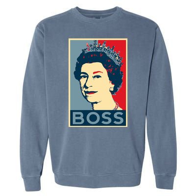 Boss Queen Elizabeth Retro Vintage Garment-Dyed Sweatshirt