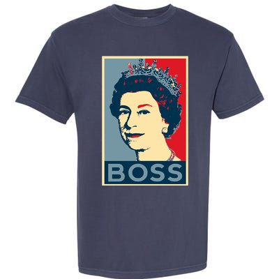 Boss Queen Elizabeth Retro Vintage Garment-Dyed Heavyweight T-Shirt
