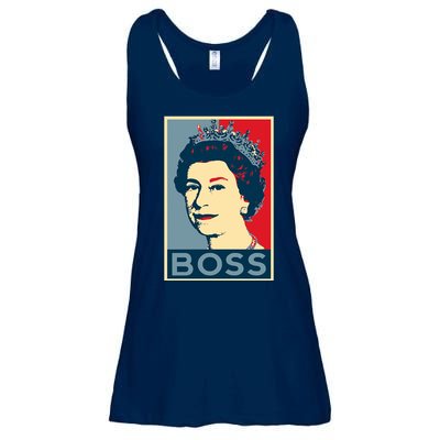 Boss Queen Elizabeth Retro Vintage Ladies Essential Flowy Tank