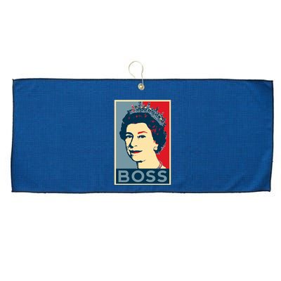 Boss Queen Elizabeth Retro Vintage Large Microfiber Waffle Golf Towel