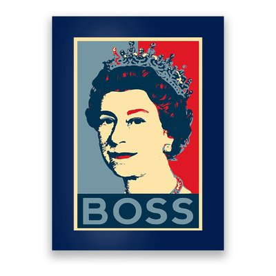 Boss Queen Elizabeth Retro Vintage Poster