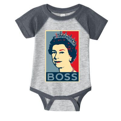 Boss Queen Elizabeth Retro Vintage Infant Baby Jersey Bodysuit