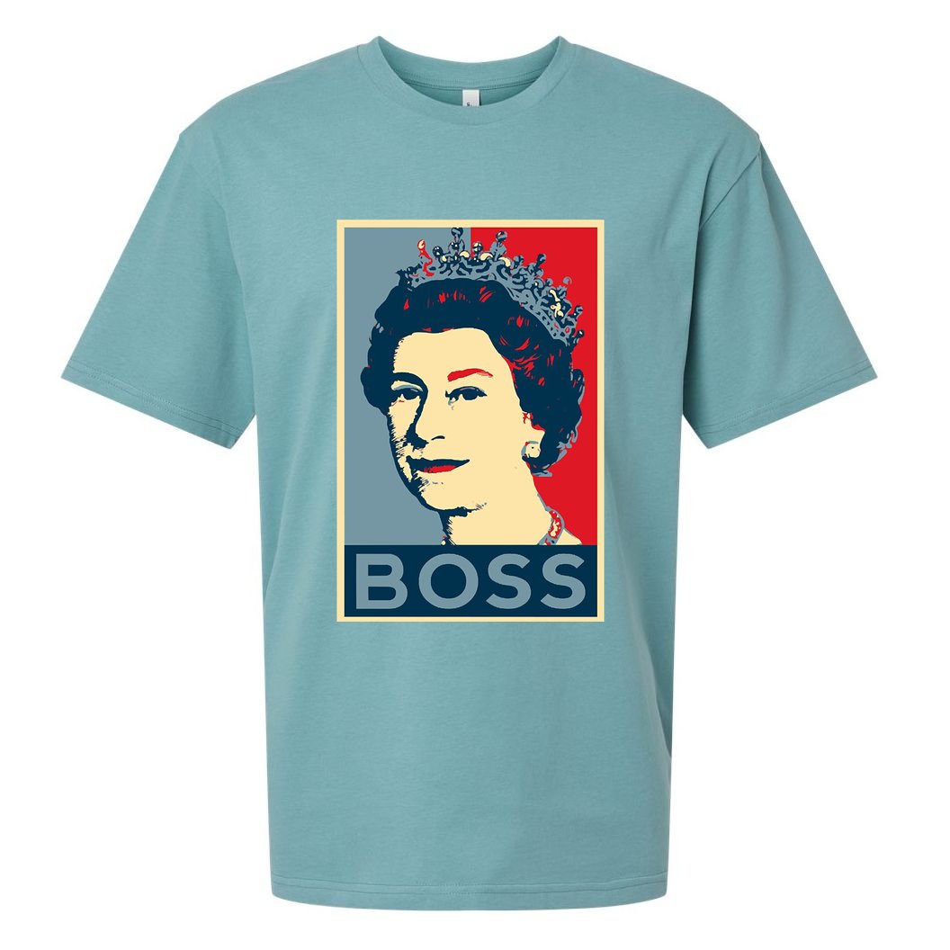 Boss Queen Elizabeth Retro Vintage Sueded Cloud Jersey T-Shirt