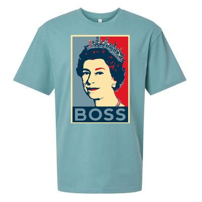 Boss Queen Elizabeth Retro Vintage Sueded Cloud Jersey T-Shirt