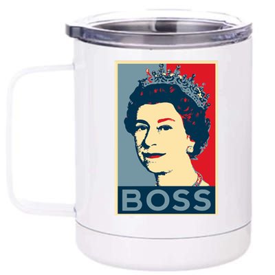 Boss Queen Elizabeth Retro Vintage 12 oz Stainless Steel Tumbler Cup