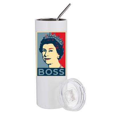 Boss Queen Elizabeth Retro Vintage Stainless Steel Tumbler