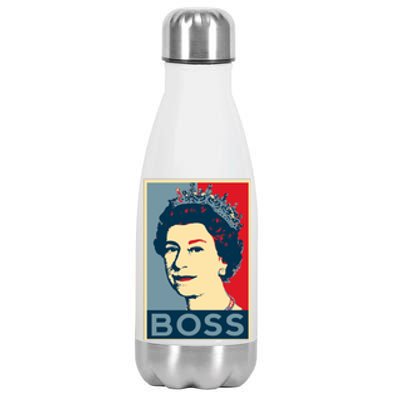 Boss Queen Elizabeth Retro Vintage Stainless Steel Insulated Water Bottle