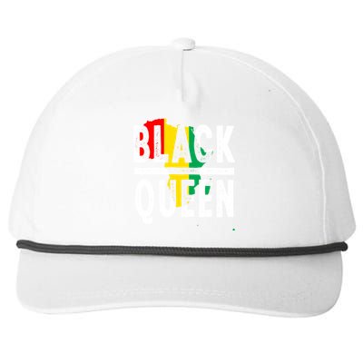 Black Queen Funny Africa Map History Pride Month Gift Snapback Five-Panel Rope Hat