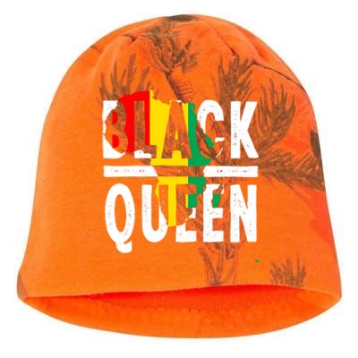 Black Queen Funny Africa Map History Pride Month Gift Kati - Camo Knit Beanie