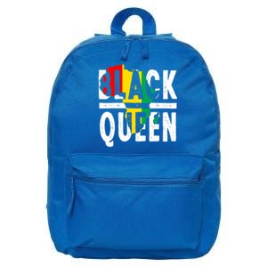 Black Queen Funny Africa Map History Pride Month Gift 16 in Basic Backpack