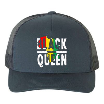 Black Queen Funny Africa Map History Pride Month Gift Yupoong Adult 5-Panel Trucker Hat