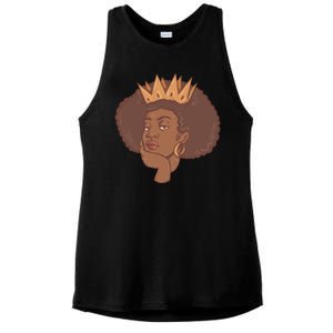 Black Queen Female Ladies PosiCharge Tri-Blend Wicking Tank