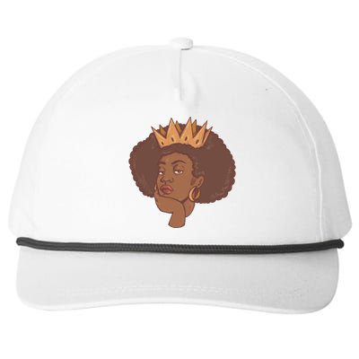 Black Queen Female Snapback Five-Panel Rope Hat