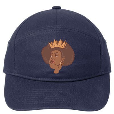 Black Queen Female 7-Panel Snapback Hat