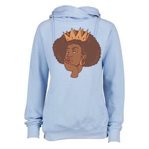 Black Queen Female Womens Funnel Neck Pullover Hood