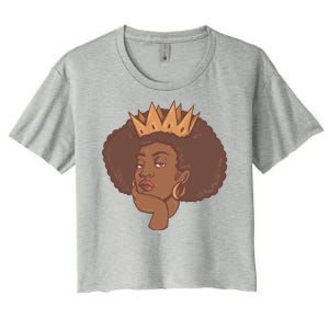 Black Queen Female Women's Crop Top Tee