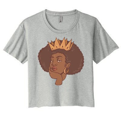 Black Queen Female Women's Crop Top Tee