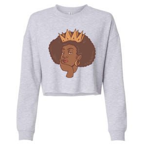 Black Queen Female Cropped Pullover Crew