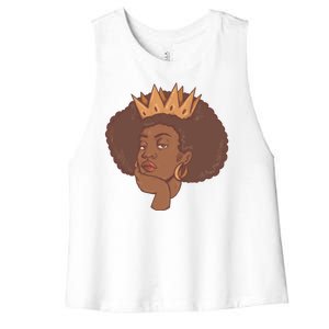 Black Queen Female Women's Racerback Cropped Tank