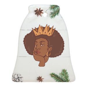 Black Queen Female Ceramic Bell Ornament