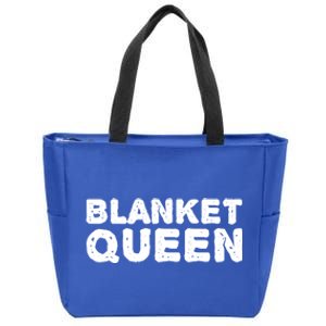 Blanket Queen Funny Lazy Sleep Day Sleepover Gift Idea Funny Gift Zip Tote Bag