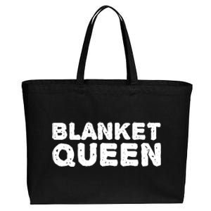 Blanket Queen Funny Lazy Sleep Day Sleepover Gift Idea Funny Gift Cotton Canvas Jumbo Tote