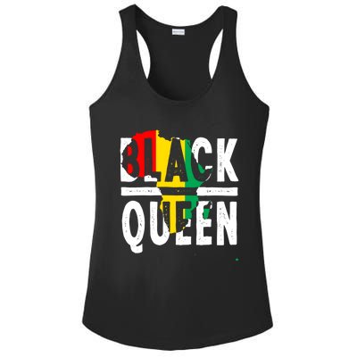 Black Queen Funny Africa Map History Pride Month Gift Gift Ladies PosiCharge Competitor Racerback Tank