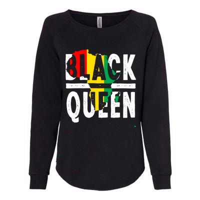 Black Queen Funny Africa Map History Pride Month Gift Gift Womens California Wash Sweatshirt