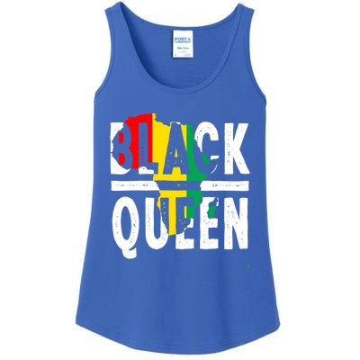 Black Queen Funny Africa Map History Pride Month Gift Gift Ladies Essential Tank